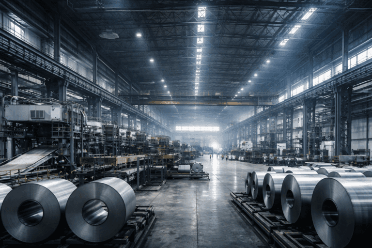 Industrie métallurgique au Québec : usine de transformation de l’acier et de l’aluminium à grande échelle