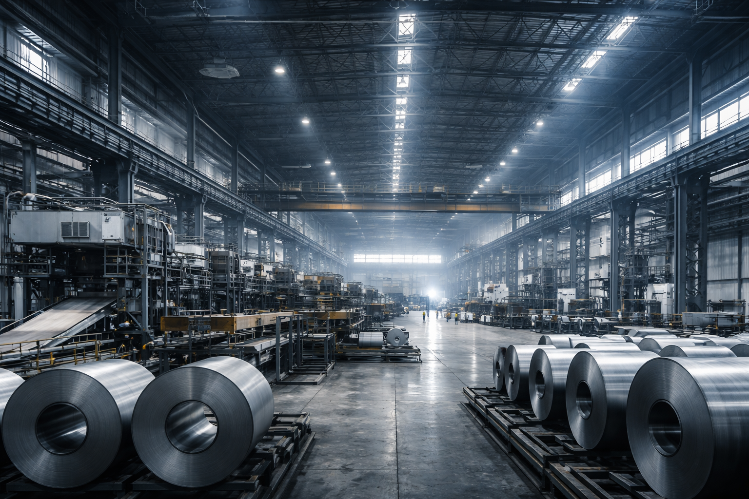 Industrie métallurgique au Québec : usine de transformation de l’acier et de l’aluminium à grande échelle